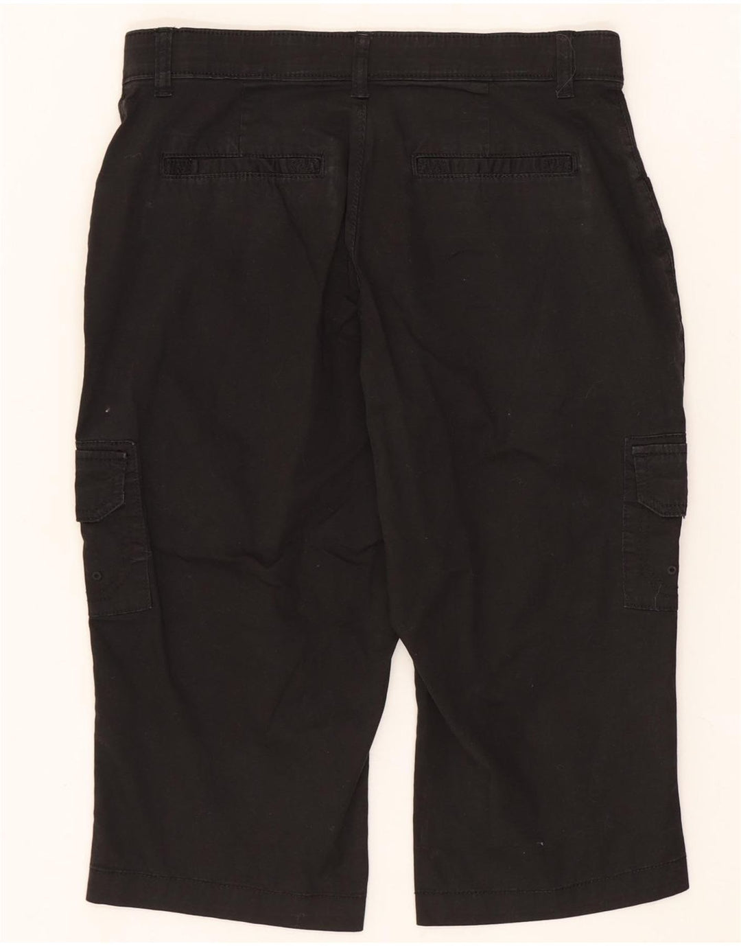 LEE Womens Cargo Bermuda Shorts US 6 Medium W30  Black Cotton