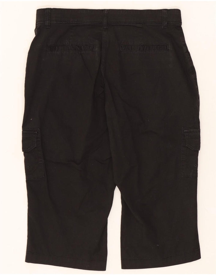 LEE Womens Cargo Bermuda Shorts US 6 Medium W30  Black Cotton
