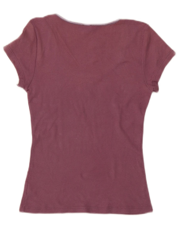 Lotto Womens T-Shirt Top UK 12 Medium Purple Cotton
