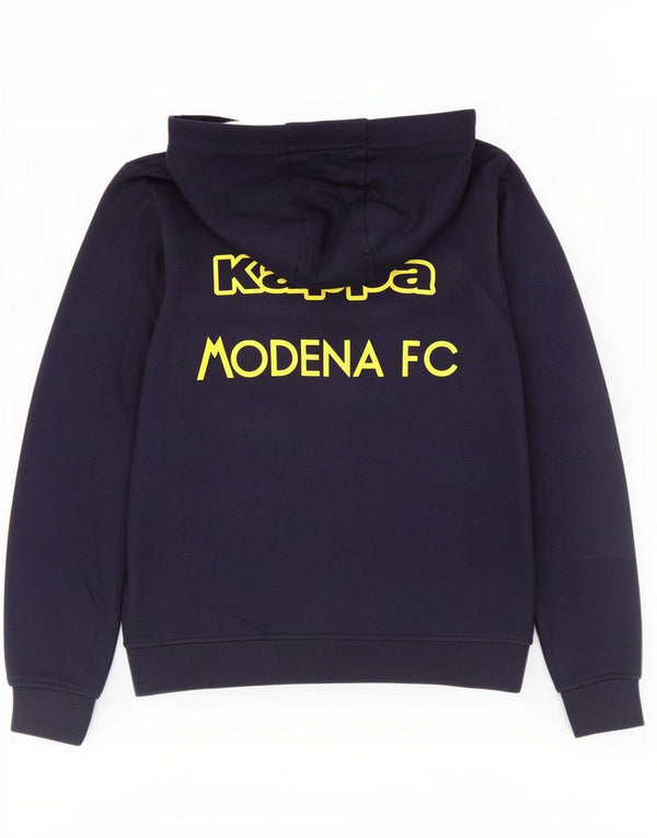 Kappa Mens Graphic Zip Hoodie Sweater Medium Navy Blue Polyester
