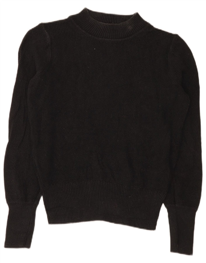 Gap Womens Turtle Neck Jumper Sweater UK 14 Medium Black Cotton