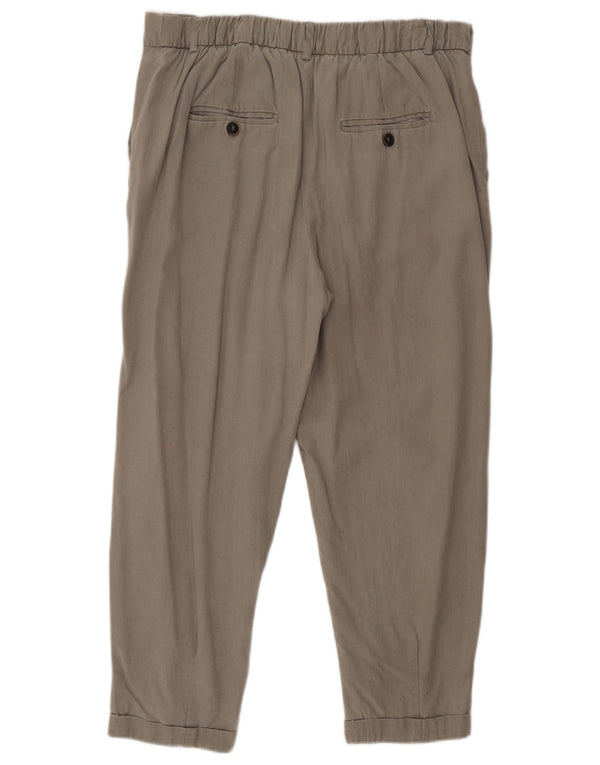 ZARA Womens Cropped Trousers Medium W28 L23 Beige