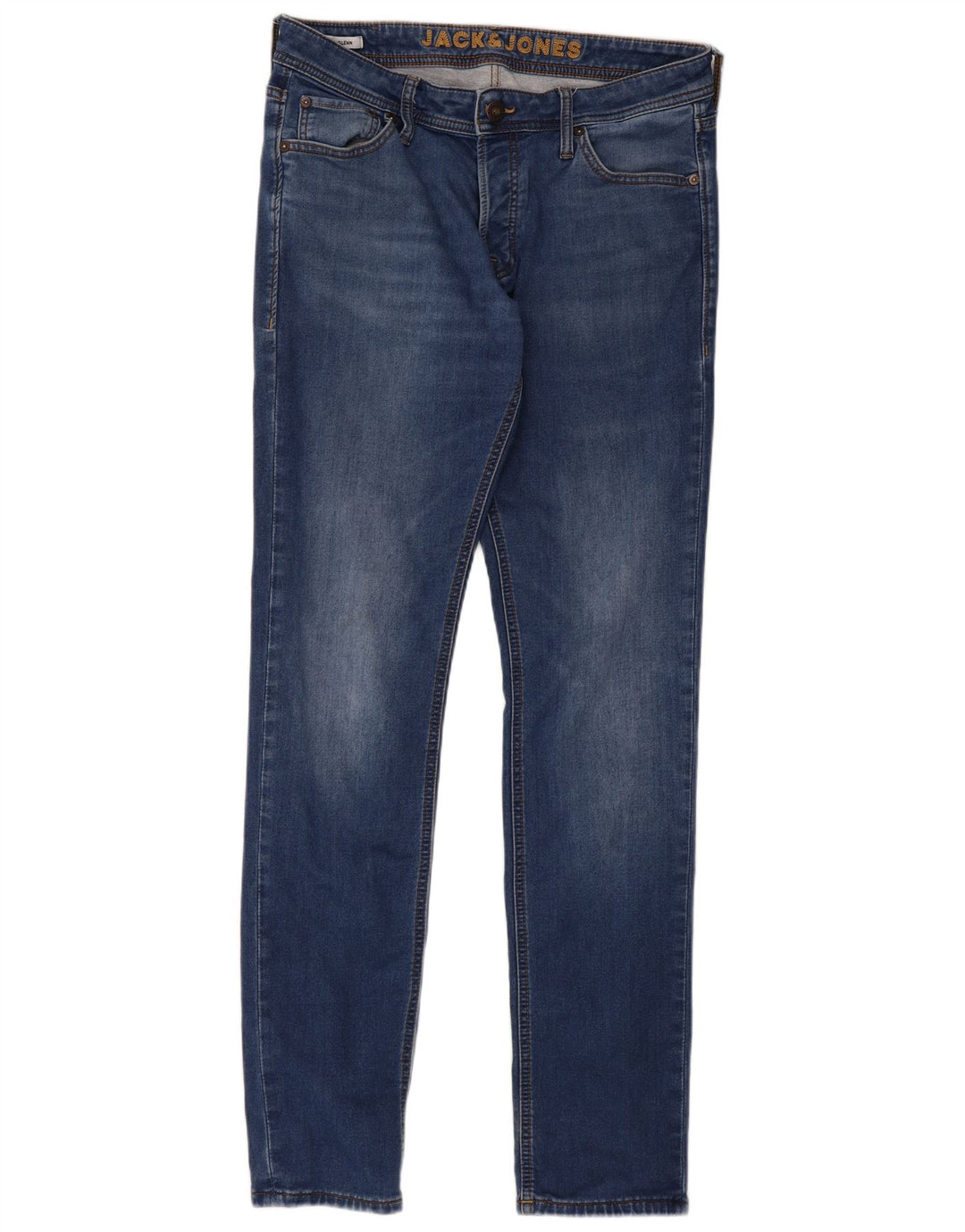Jack & Jones Womens GLENN Slim Jeans W34 L34 Blue Cotton