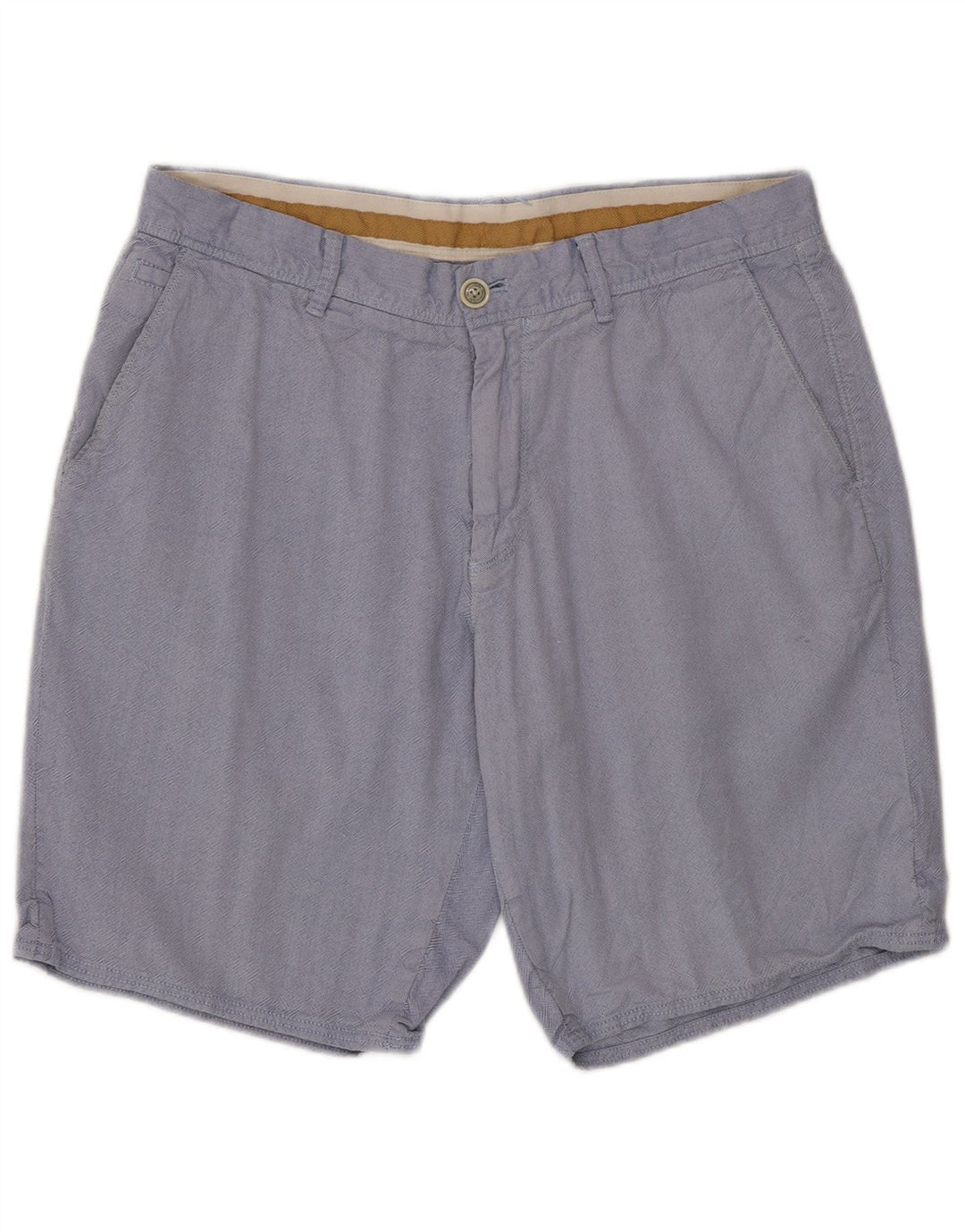 Massimo Dutti Mens Chino Shorts EU 42 Large W32 Blue Cotton