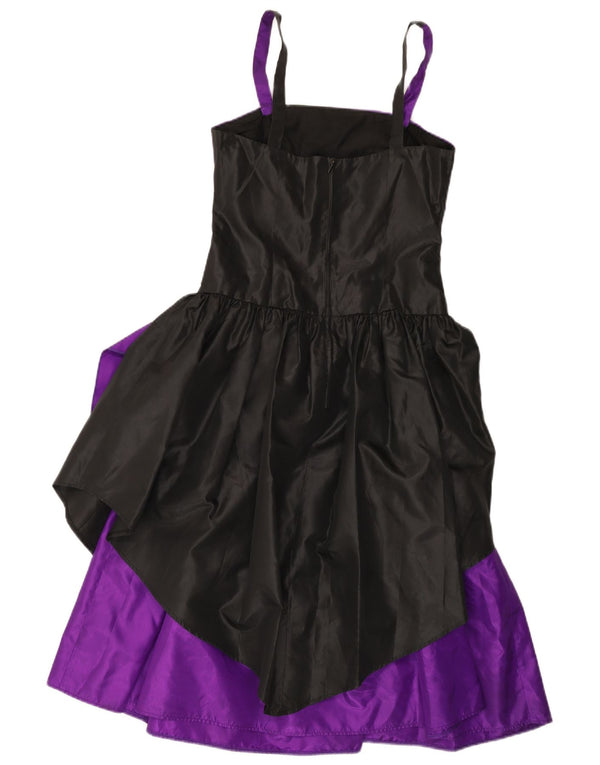 JOHN & PILL Womens Sleeveless Peplum Dress UK 8 Small Black Colourblock