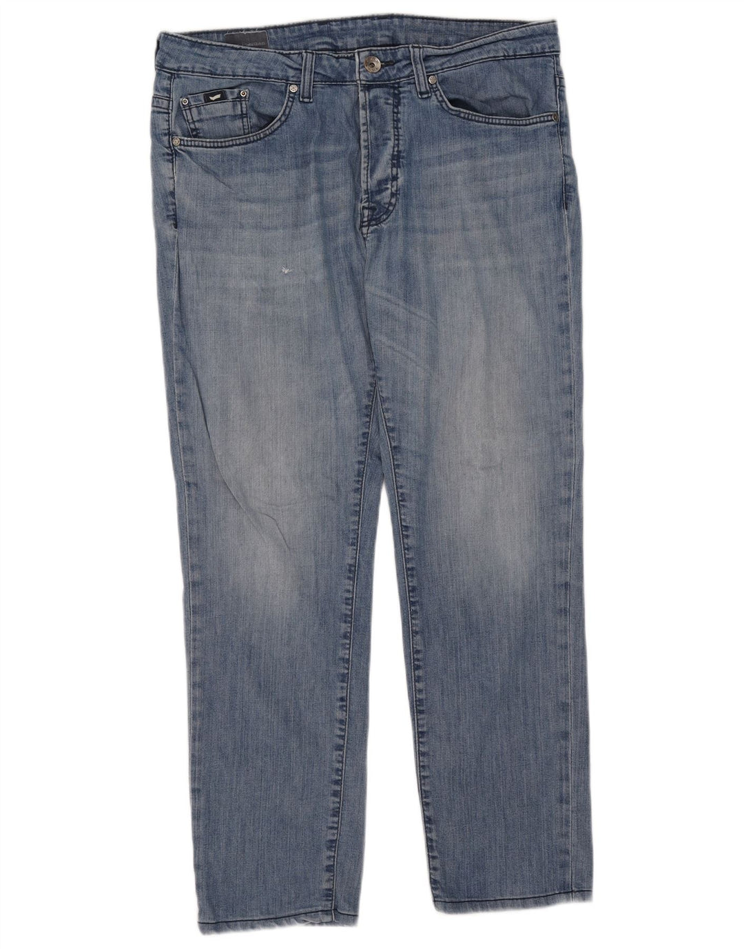 Gas Mens Straight Jeans W36 L29 Blue Cotton