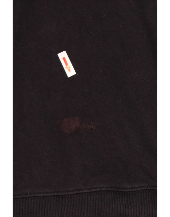 Adidas Womens Sweatshirt Jumper UK 12/14 Medium Black Cotton