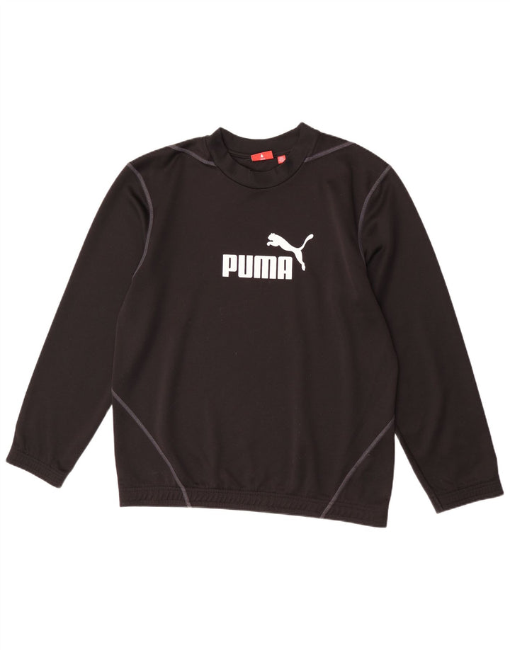 Puma Mens Graphic Sweatshirt Jumper Medium Black Polyester