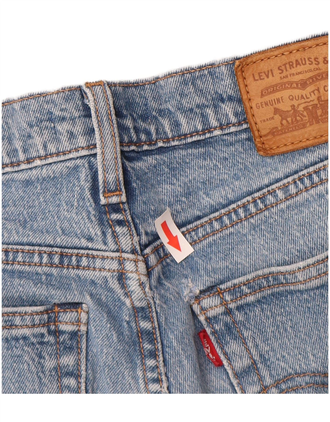 Levi's Womens Wedgie Straight Jeans W25 L28 Blue Cotton