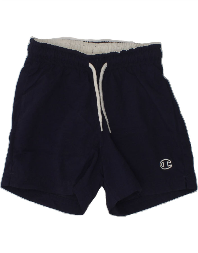 CHAMPION Boys Sport Shorts 3-4 Years 2XS Navy Blue Polyamide | Vintage Champion | Thrift | Second-Hand Champion | Used Clothing | Messina Hembry 