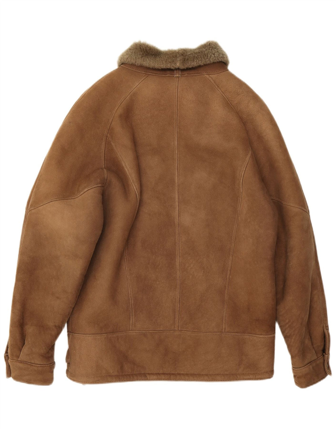 Vintage Mens Shearling Jacket IT 50 Large Brown Shearling