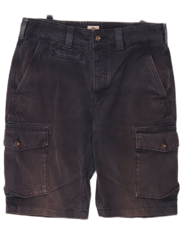 Timberland Mens Cargo Shorts W32 Medium Navy Blue Cotton