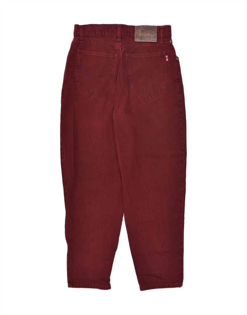 H.I.S Womens Tapered Casual Trousers EU 40 Medium W29 L29 Burgundy Cotton | Vintage H.I.S | Thrift | Second-Hand H.I.S | Used Clothing | Messina Hembry 