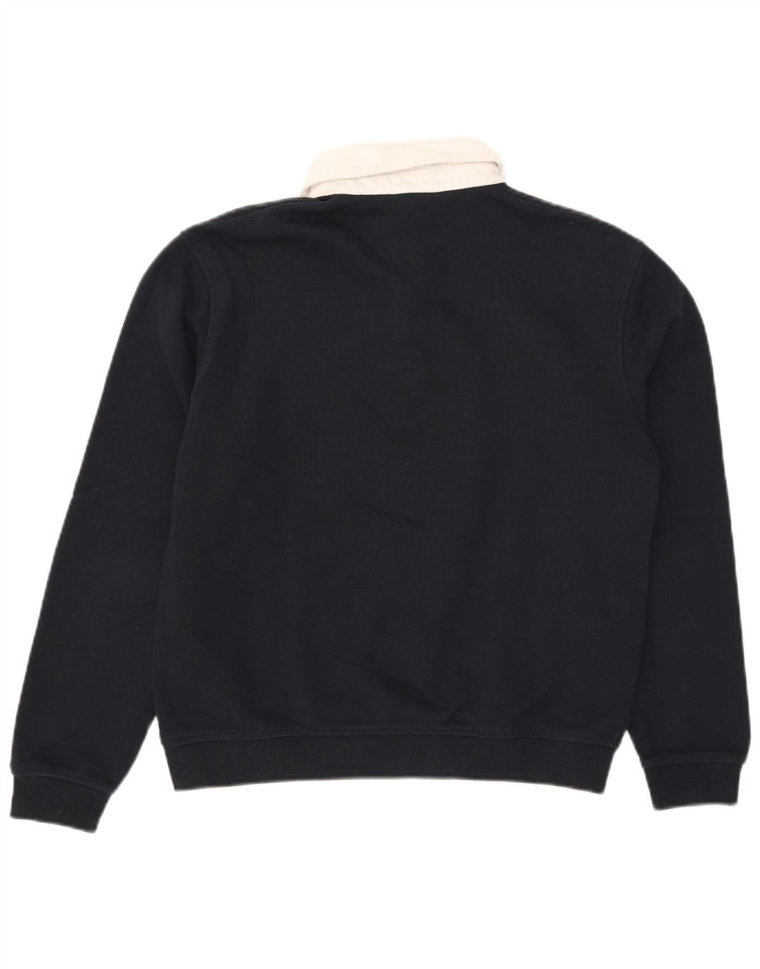 Zara Mens Polo Neck Sweatshirt Jumper Small Navy Blue Colourblock