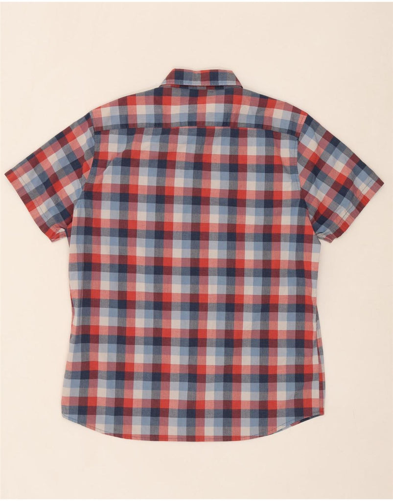 LEE Mens Regular Fit Short Sleeve Shirt Large Red Check Cotton Vintage Lee and Second-Hand Lee from Messina Hembry 