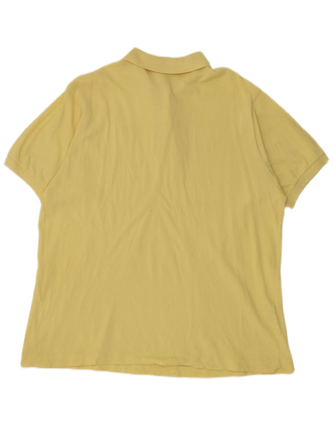 Lacoste Mens Polo Shirt Size 7 2XL Yellow Cotton