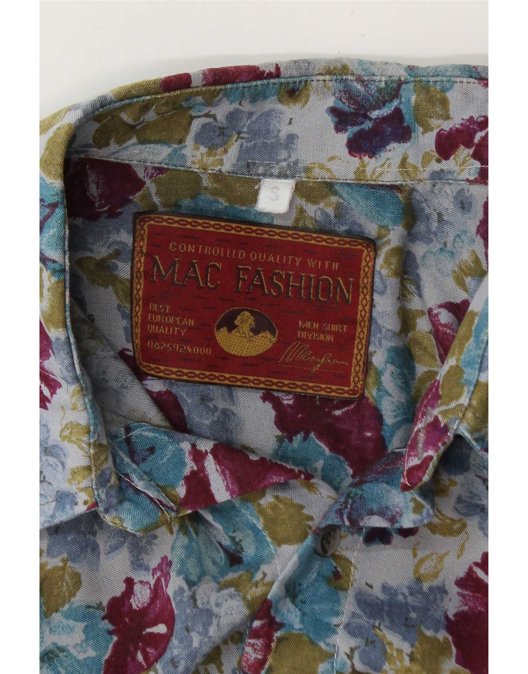 Mac Fashion Mens Short Sleeve Shirt Small Multicoloured Floral