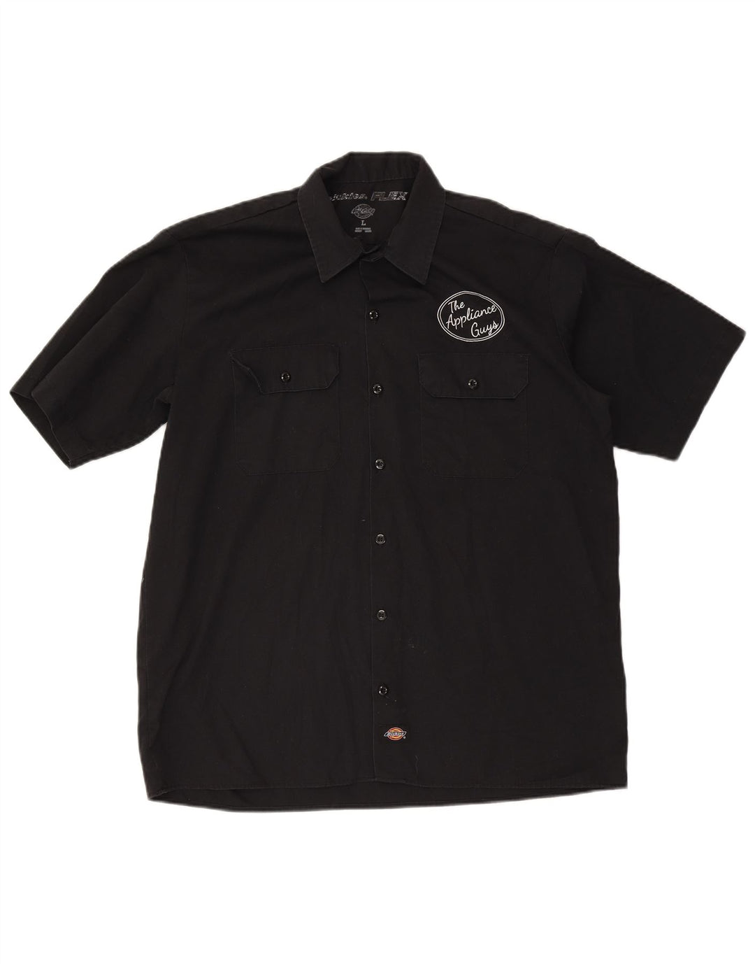 Dickies Mens Graphic Short Sleeve Shirt Large Black Polyester