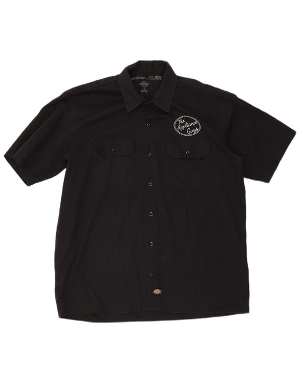 Dickies Mens Graphic Short Sleeve Shirt Large Black Polyester