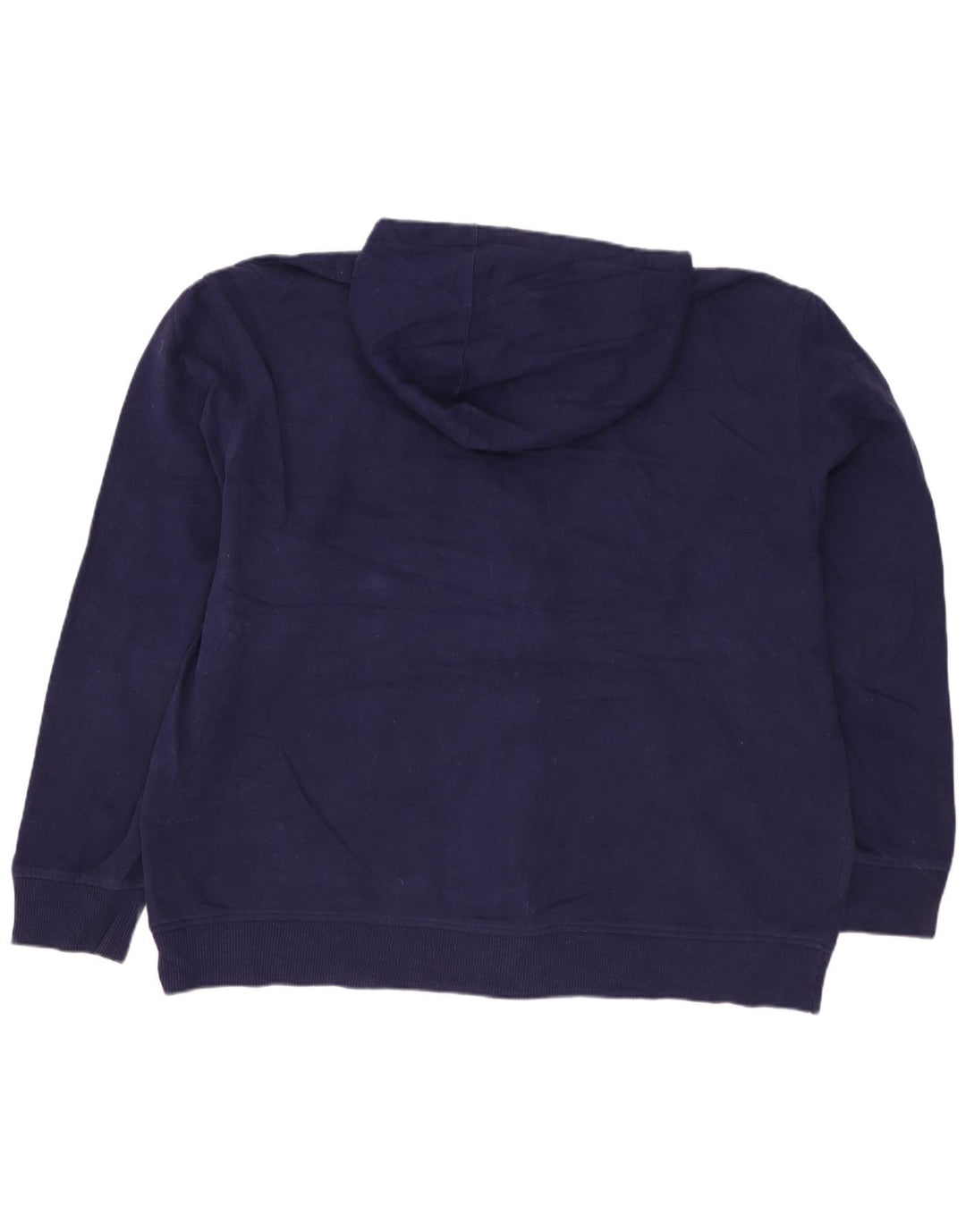IZOD Mens Zip Hoodie Sweater Large Navy Blue Cotton