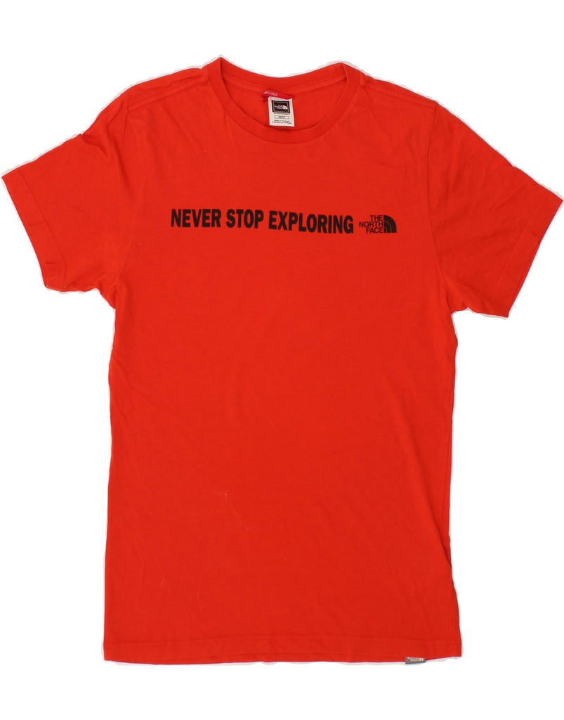 THE NORTH FACE Mens Graphic T-Shirt Top XS Red Cotton Vintage The North Face and Second-Hand The North Face from Messina Hembry 