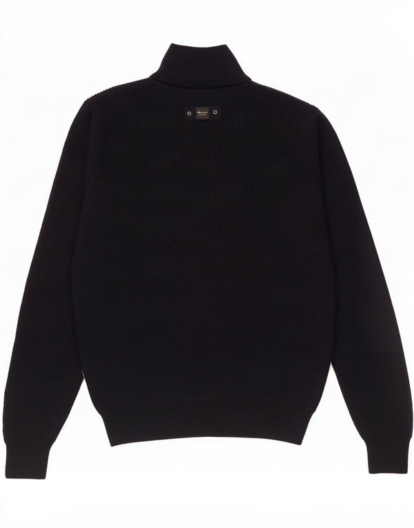Blauer Mens Turtle Neck Jumper Sweater Medium Navy Blue Wool