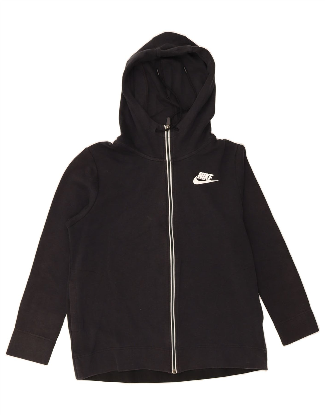 NIKE Womens Zip Hoodie Sweater UK 14 Medium Black Cotton Vintage Nike and Second-Hand Nike from Messina Hembry 