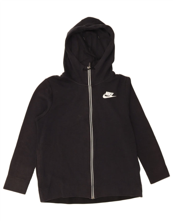 NIKE Womens Zip Hoodie Sweater UK 14 Medium Black Cotton Vintage Nike and Second-Hand Nike from Messina Hembry 