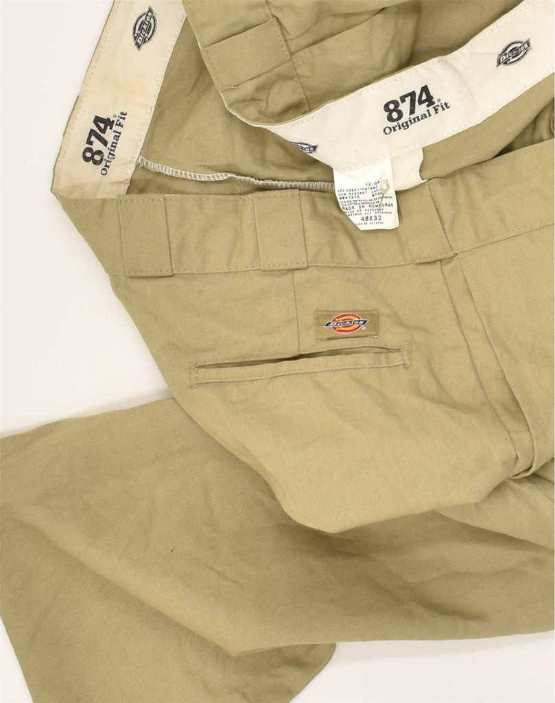 DICKIES Mens Slim Casual Trousers W48 L32  Beige Polyester | Vintage Dickies | Thrift | Second-Hand Dickies | Used Clothing | Messina Hembry 