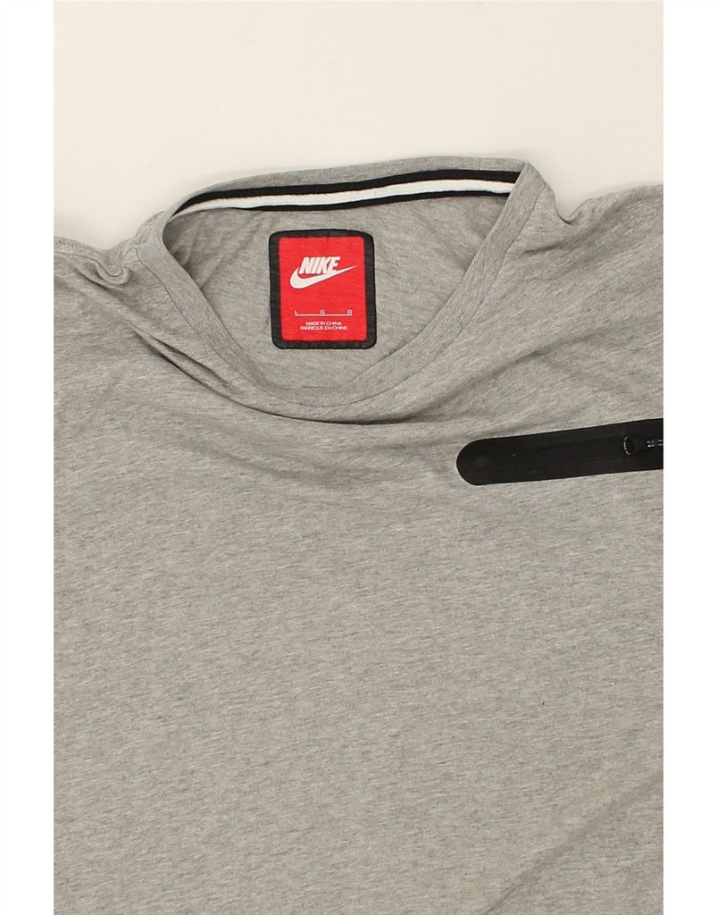 NIKE Mens T-Shirt Top Large Grey Cotton | Vintage Nike | Thrift | Second-Hand Nike | Used Clothing | Messina Hembry 