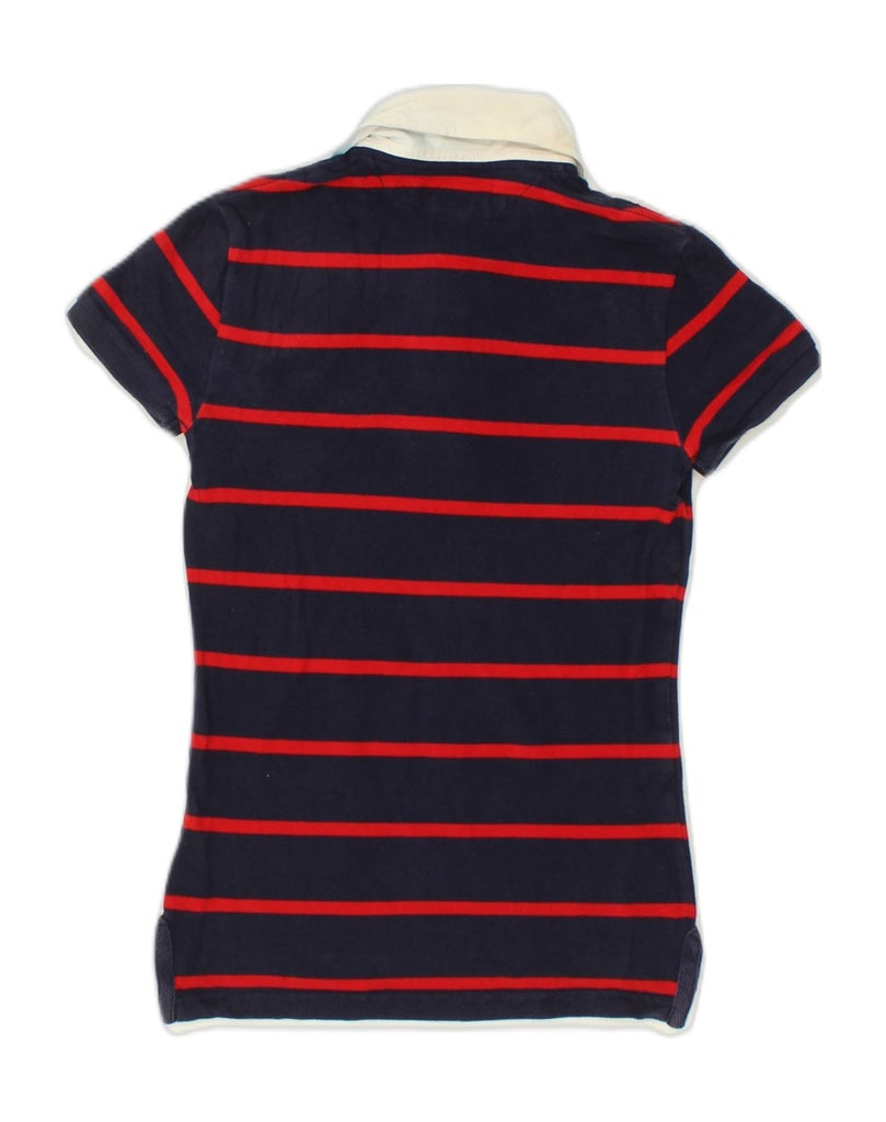 RALPH LAUREN Womens Polo Shirt UK 6 XS Navy Blue Cotton | Vintage Ralph Lauren | Thrift | Second-Hand Ralph Lauren | Used Clothing | Messina Hembry 