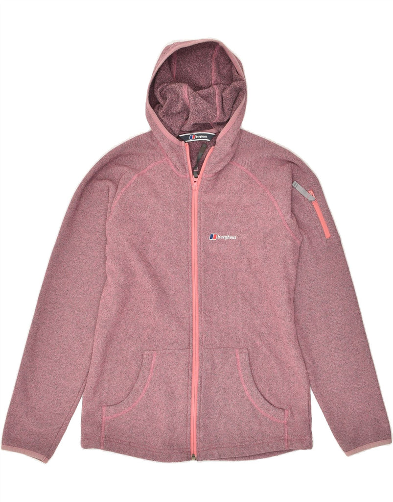 BERGHAUS Girls Zip Hoodie Sweater 12-13 Years Pink Polyester | Vintage Berghaus | Thrift | Second-Hand Berghaus | Used Clothing | Messina Hembry 