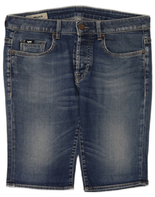 Gas Womens Denim Shorts W34 Large Blue Cotton
