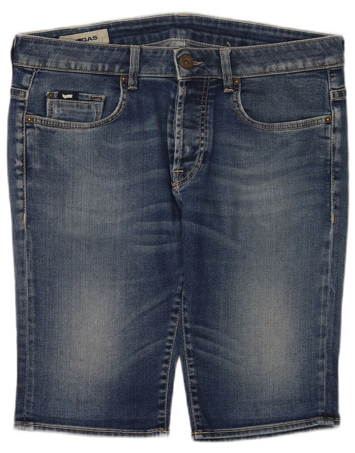 Gas Womens Denim Shorts W34 Large Blue Cotton