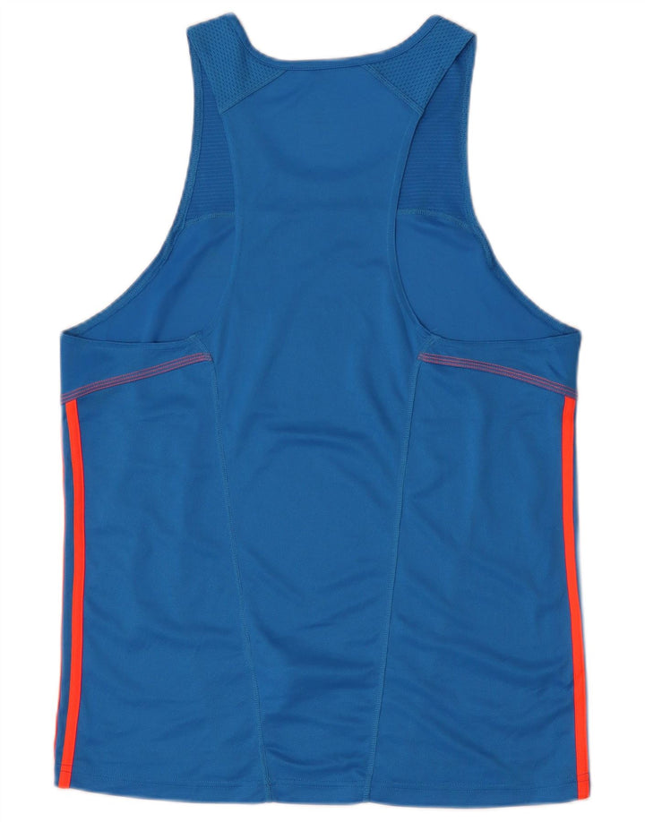 Adidas Mens Climalite Vest Top Medium Blue Polyester