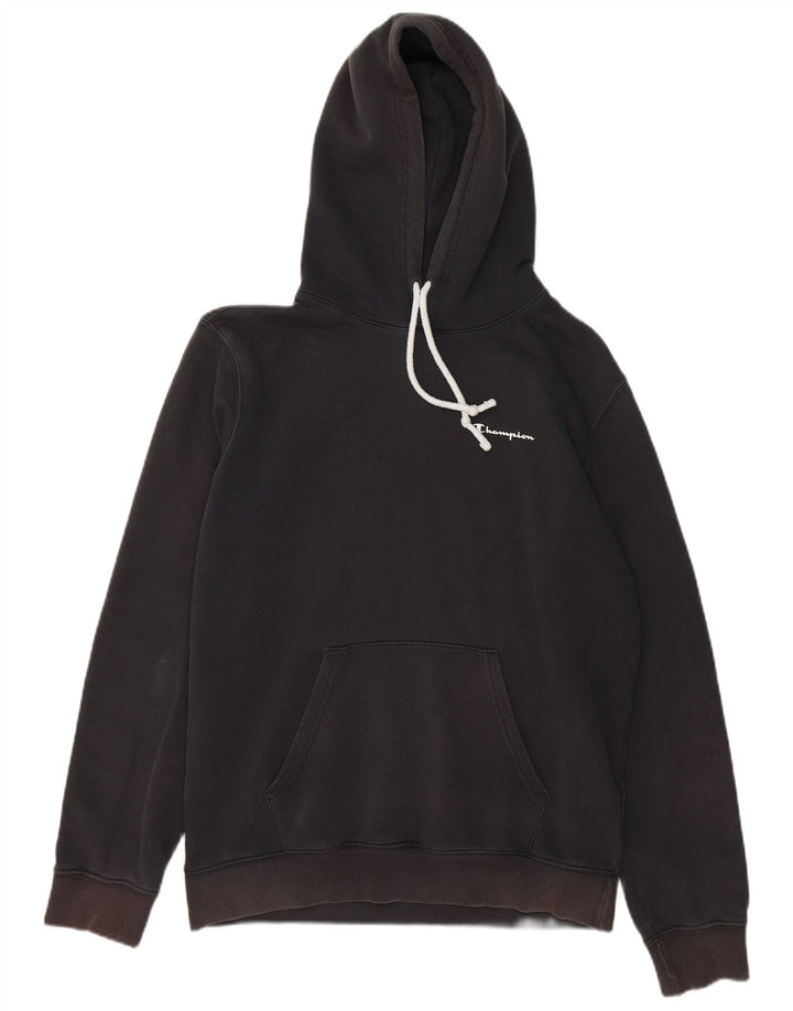 CHAMPION Mens Hoodie Jumper Medium Black Cotton