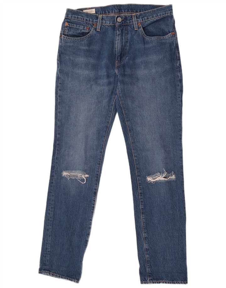 Levi's Womens 511 Distressed Slim Jeans  W31 L32 Blue Cotton