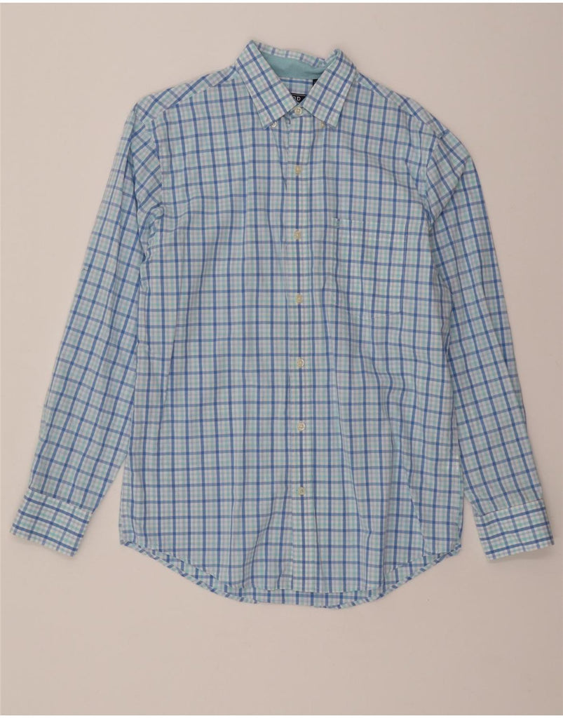 IZOD Mens Shirt Small Blue Check Cotton Vintage Izod and Second-Hand Izod from Messina Hembry 