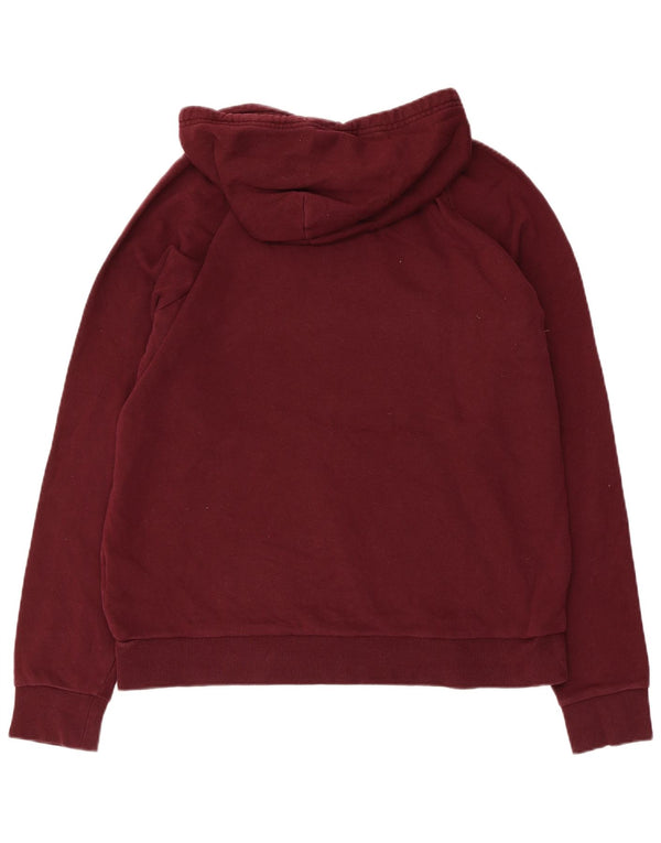 Under Armour Womens Loose Fit Hoodie Jumper UK 14 Large Burgundy Cotton