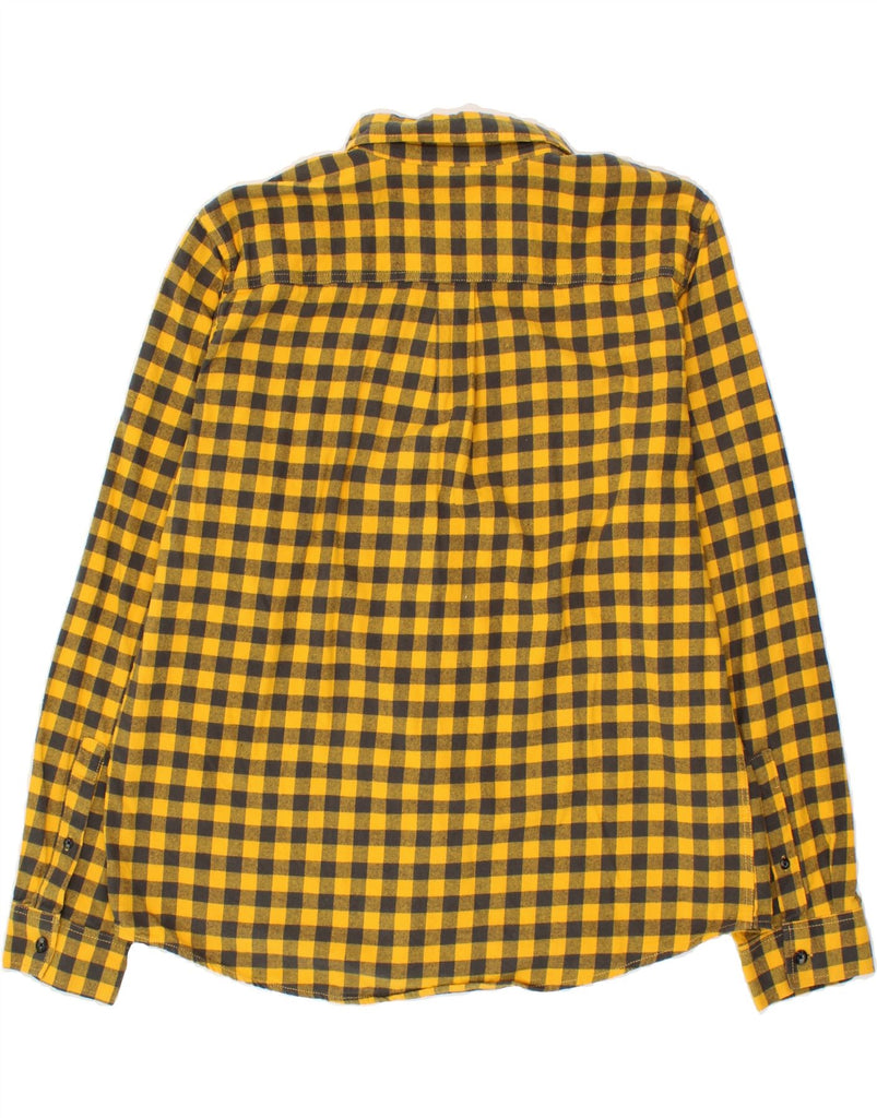 EDDIE BAUER Mens Flannel Shirt XL Yellow Gingham Cotton Vintage Eddie Bauer and Second-Hand Eddie Bauer from Messina Hembry 