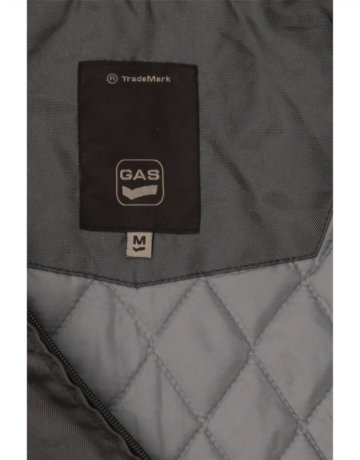 GAS Mens Hooded Windbreaker Jacket UK 38 Medium Grey