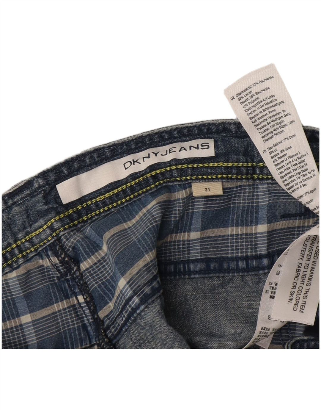 Dkny Mens Denim Shorts W31 Medium  Blue Cotton