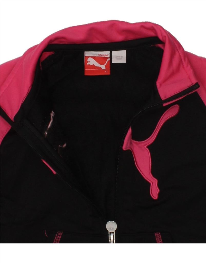 PUMA Girls Graphic Tracksuit Top Jacket 2-3 Years Pink Colourblock | Vintage Puma | Thrift | Second-Hand Puma | Used Clothing | Messina Hembry 