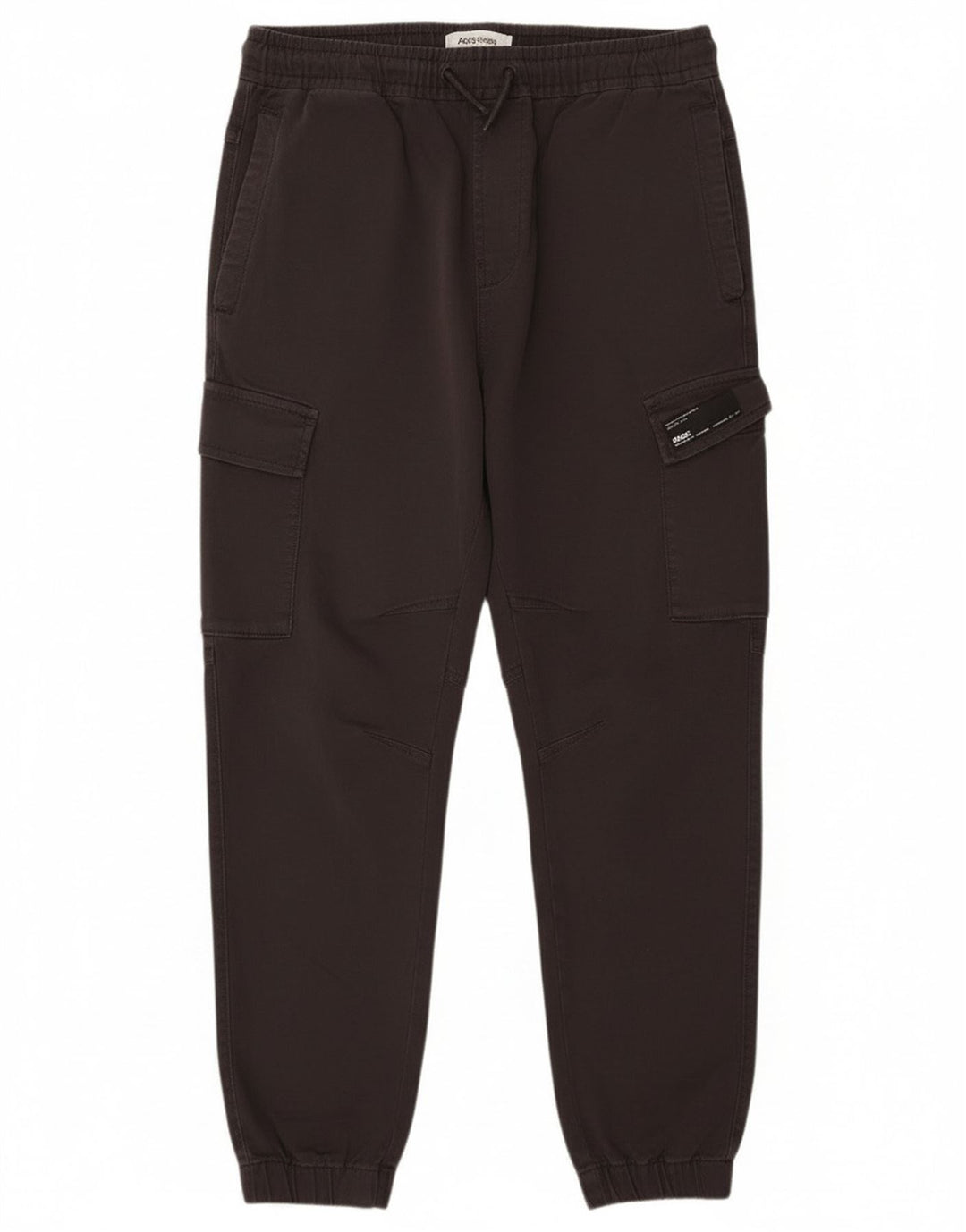 Zara Mens Joggers Cargo Trousers EU 42 Large W32 L28 Black Cotton