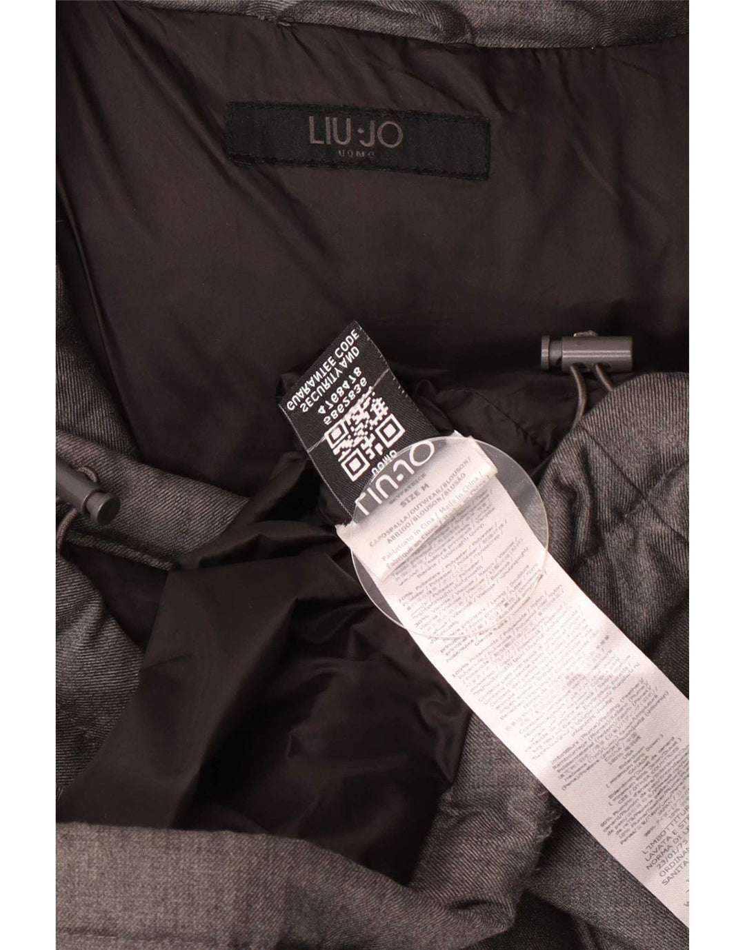 Liu Jo Mens Hooded Padded Jacket UK 36 Medium Grey Polyester