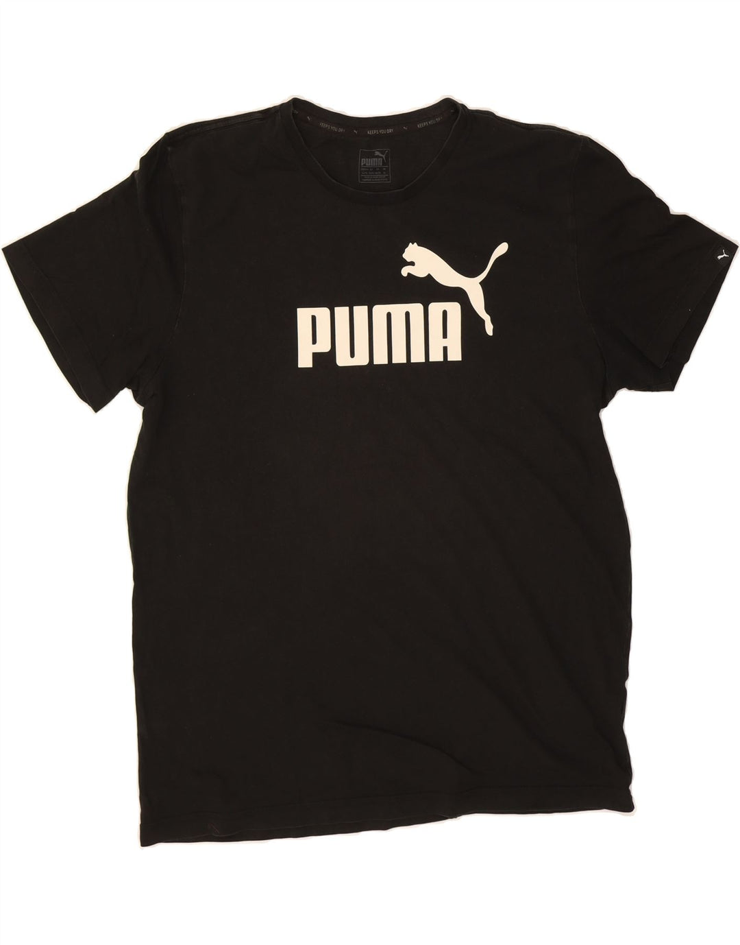 PUMA Mens Graphic T-Shirt Top XL Black Cotton Vintage Puma and Second-Hand Puma from Messina Hembry 