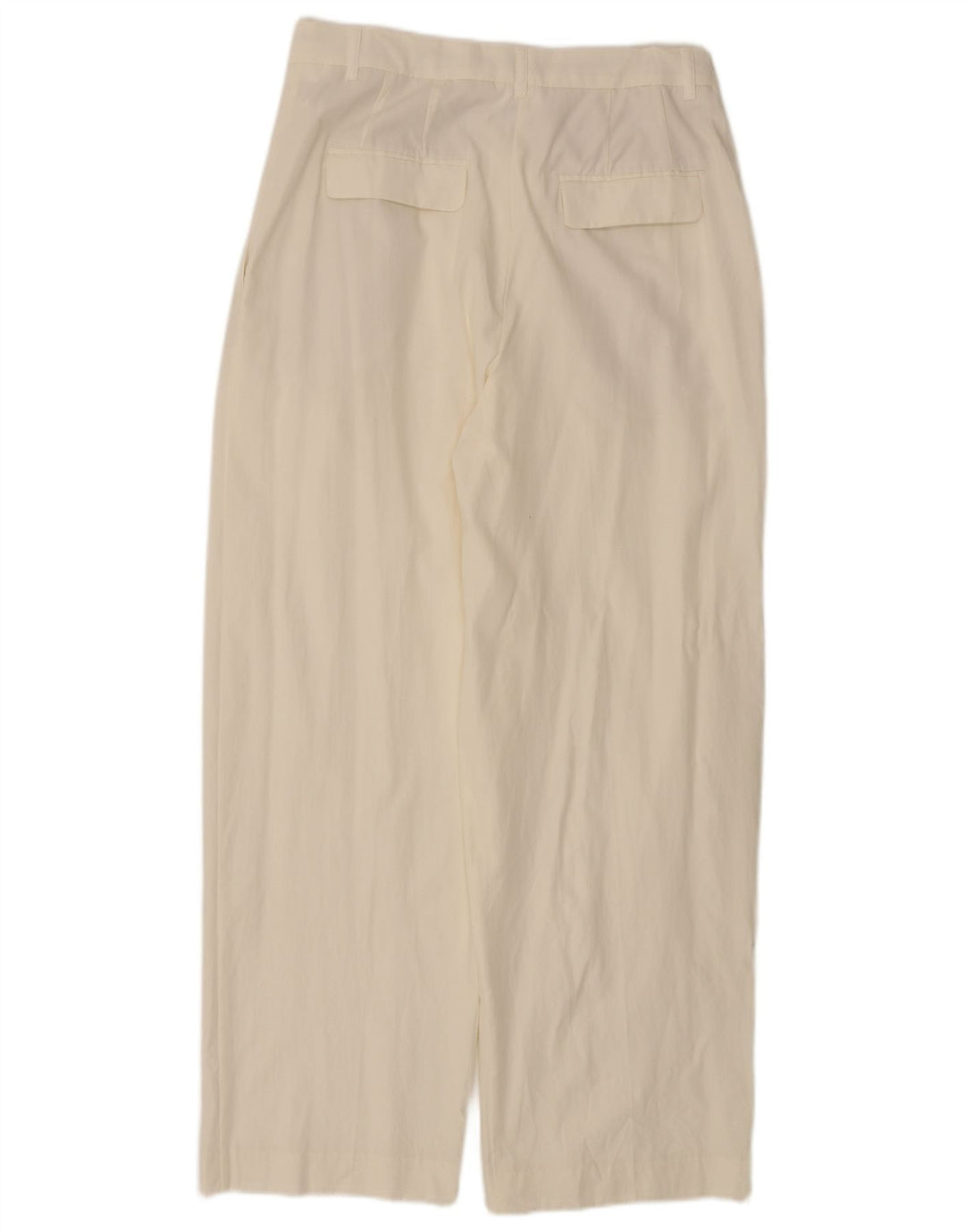 Zara Womens Pegged Chino Trousers Medium W28 L29 White Lyocell