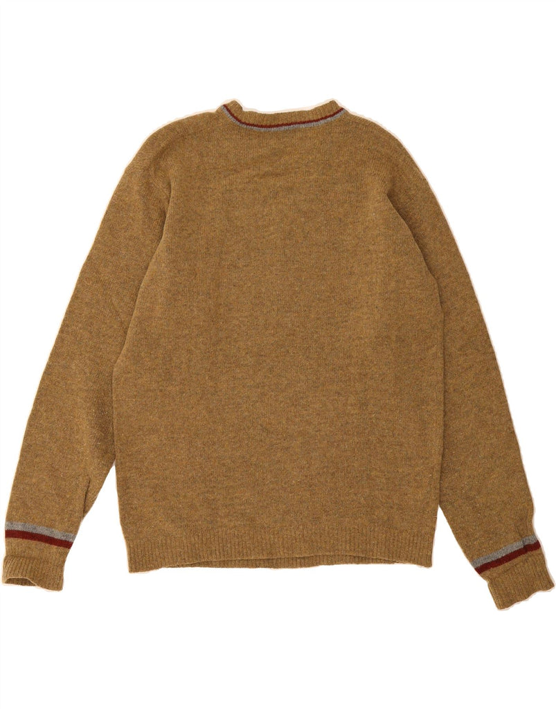MASSIMO DUTTI Mens V-Neck Jumper Sweater XL Brown Wool Vintage Massimo Dutti and Second-Hand Massimo Dutti from Messina Hembry 