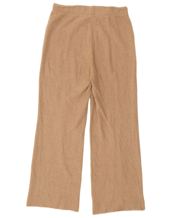 Zara Womens Tracksuit Trousers UK 12 Medium Beige Polyester