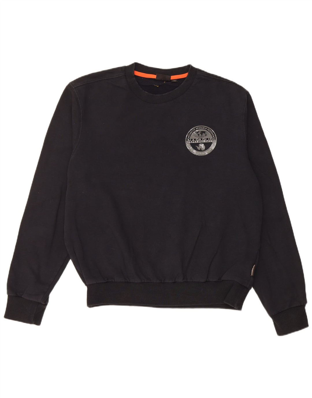 Napapijri Mens Graphic Sweatshirt Jumper Large Black Cotton